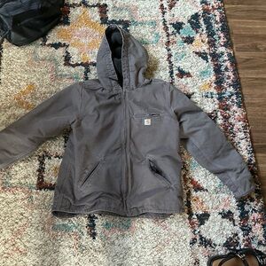 CARHARTT WOMEN'S SHERPA LINED DUCK JACKET GREY